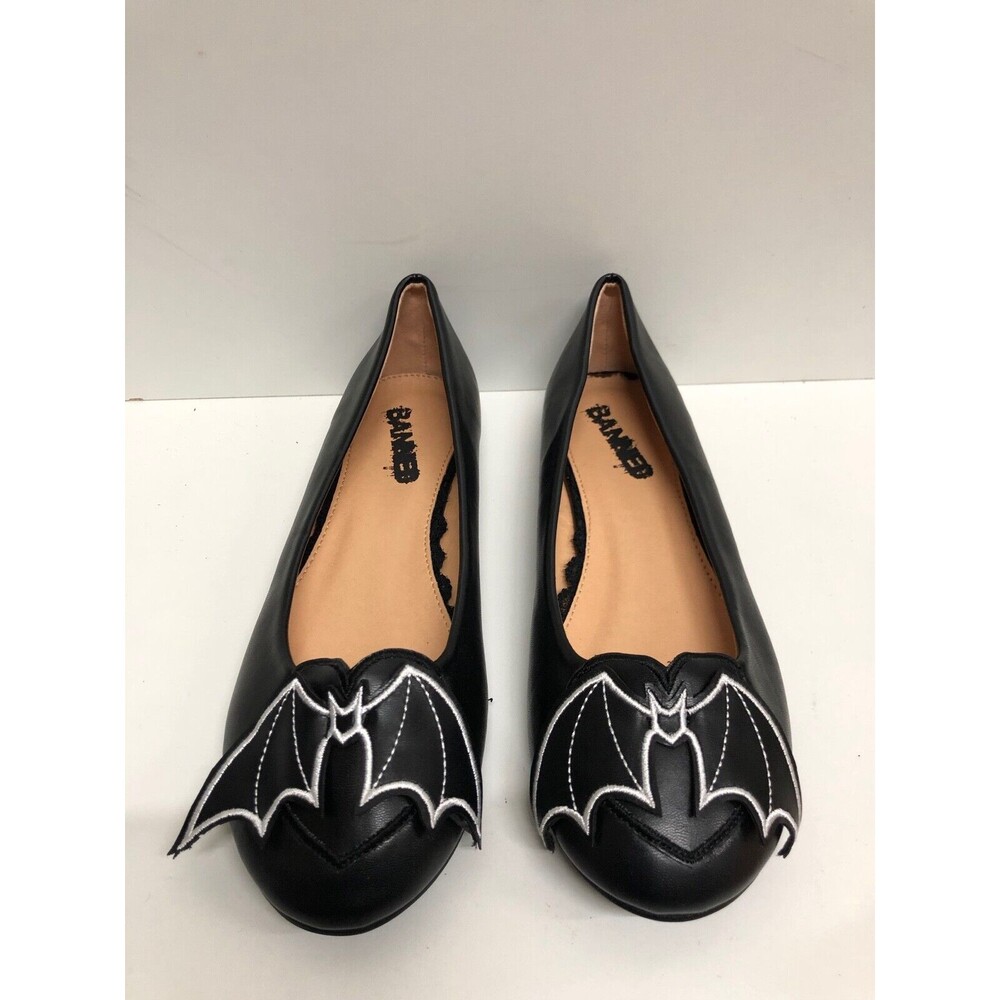 Banned women  Flat Shoes  - black man made materials Sz US 8.5 UK 6 EU 39